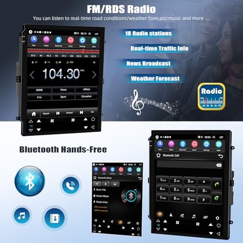 [4G+64G] Android 15 Car Stereo for Mazda CX-9 2007-2015 with Wireless CarPlay Android Auto,10.1" Touchscreen Mazda CX-9 Car Radio with Voice Control WiFi/GPS,Bluetooth,FM/RDS+Backup Camera by OiLiehu - Image 6