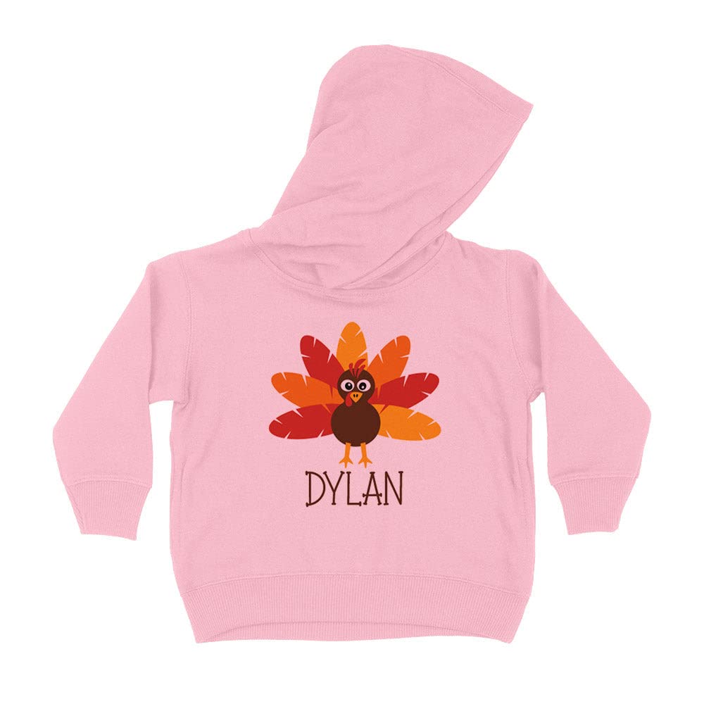 Turkey Dylan Kids Hoodie Sweatshirt Toddler 4T Light Pink