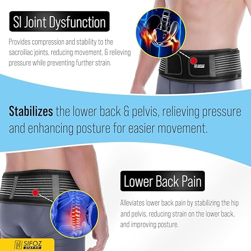 Faja ortopédica lumbar ajustable para dolor ciático miniatura 6