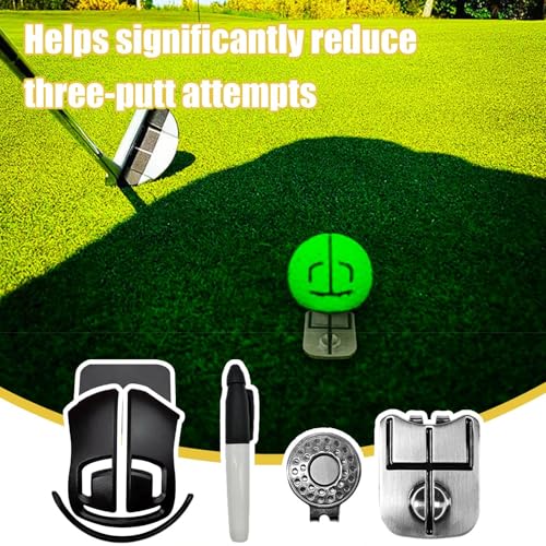 Gabarit d'alignement pour balle de golf et aide au putting - 3