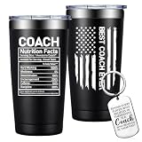 Grifarny Coach Gifts for Men, Women - Best Coach Ever Tumbler Cup 20 oz - Coaches Appreciation Gifts - Basketball, Soccer, Football...