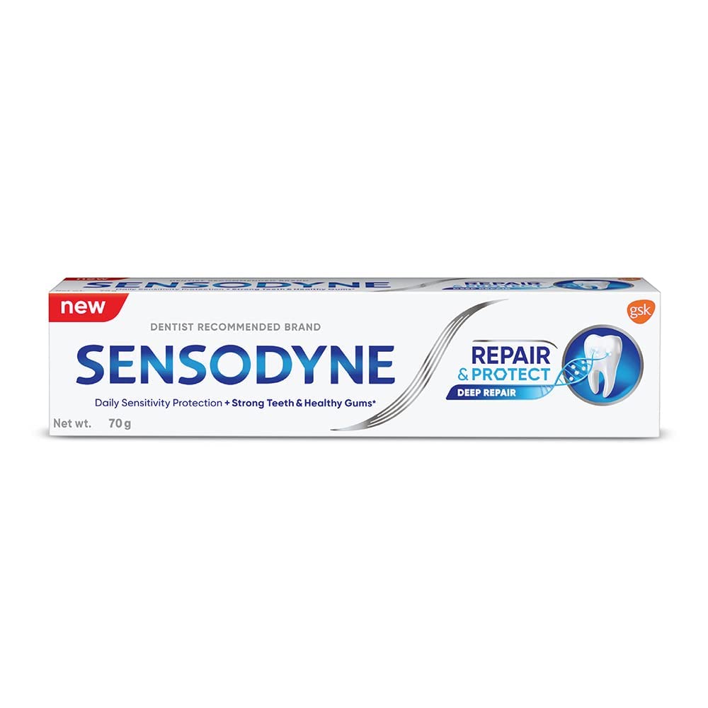 Sensodyne Toothpaste Repair and Protect | Tooth Paste for Daily Sensitivity Protection, Long-lasting Relief | Pack of 1-70g | Fresh Taste | Dentist Recommended