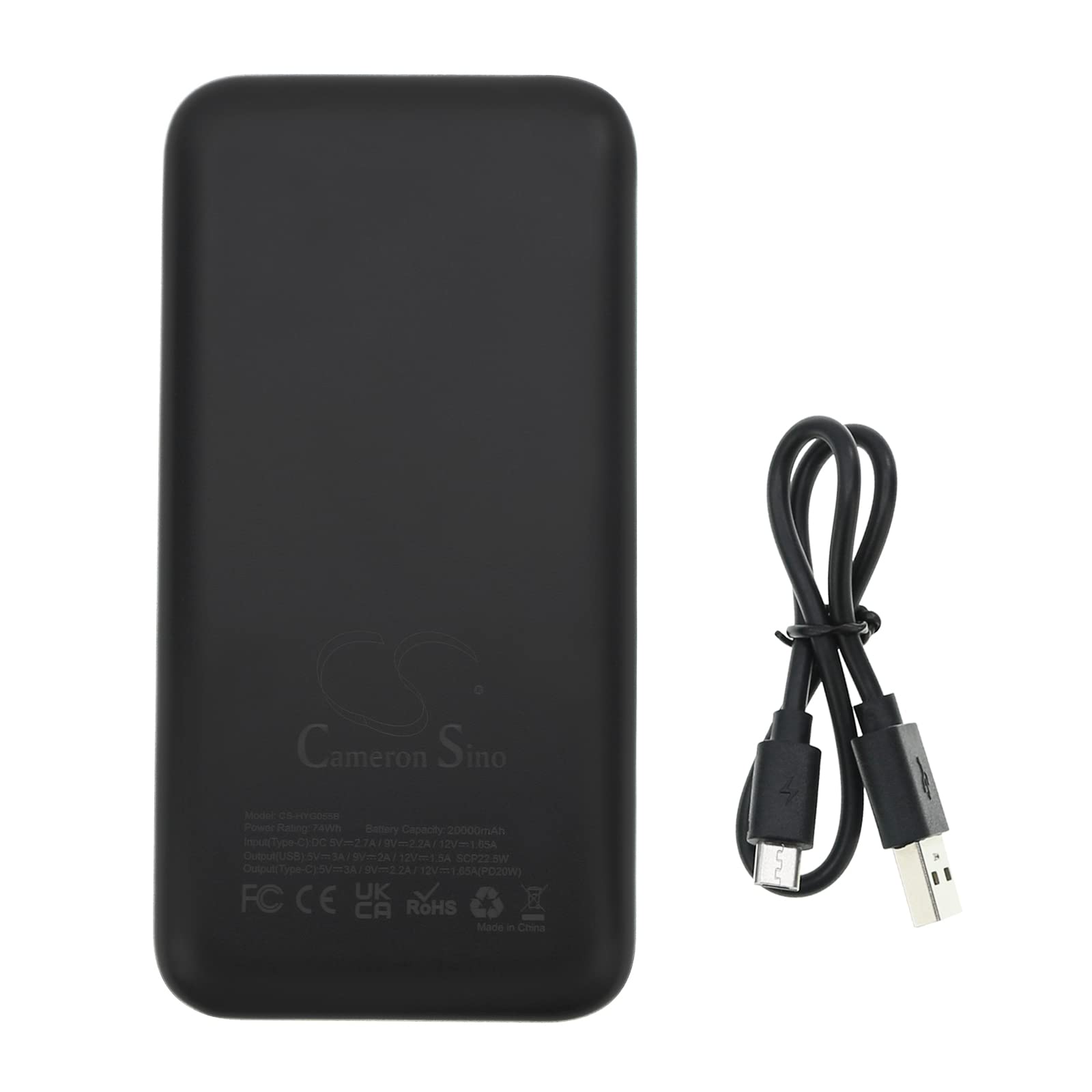 Cargador USB C portátil de 20000mAh Powerbank con 22.5W PD QC 3.0 Carga rápida para Baterías Recargables Externas Enchufe con indicador LED, tres salidas y dos entradas para, Android, etc