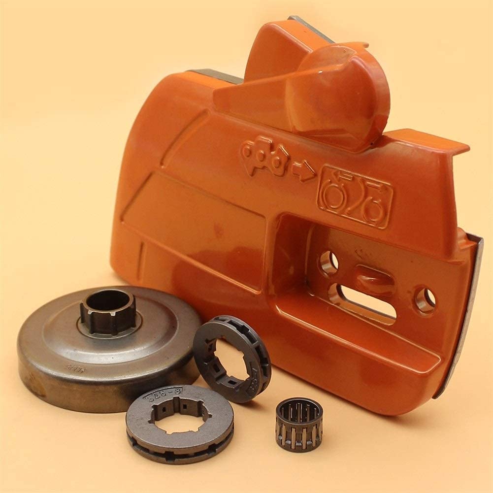 Kit de tambor de embrague de tapa de embrague de piñón de .325 "compatible con HUSQVARNA 357359346 XP 346XP Repuestos de motosierra 537107801, 578097901