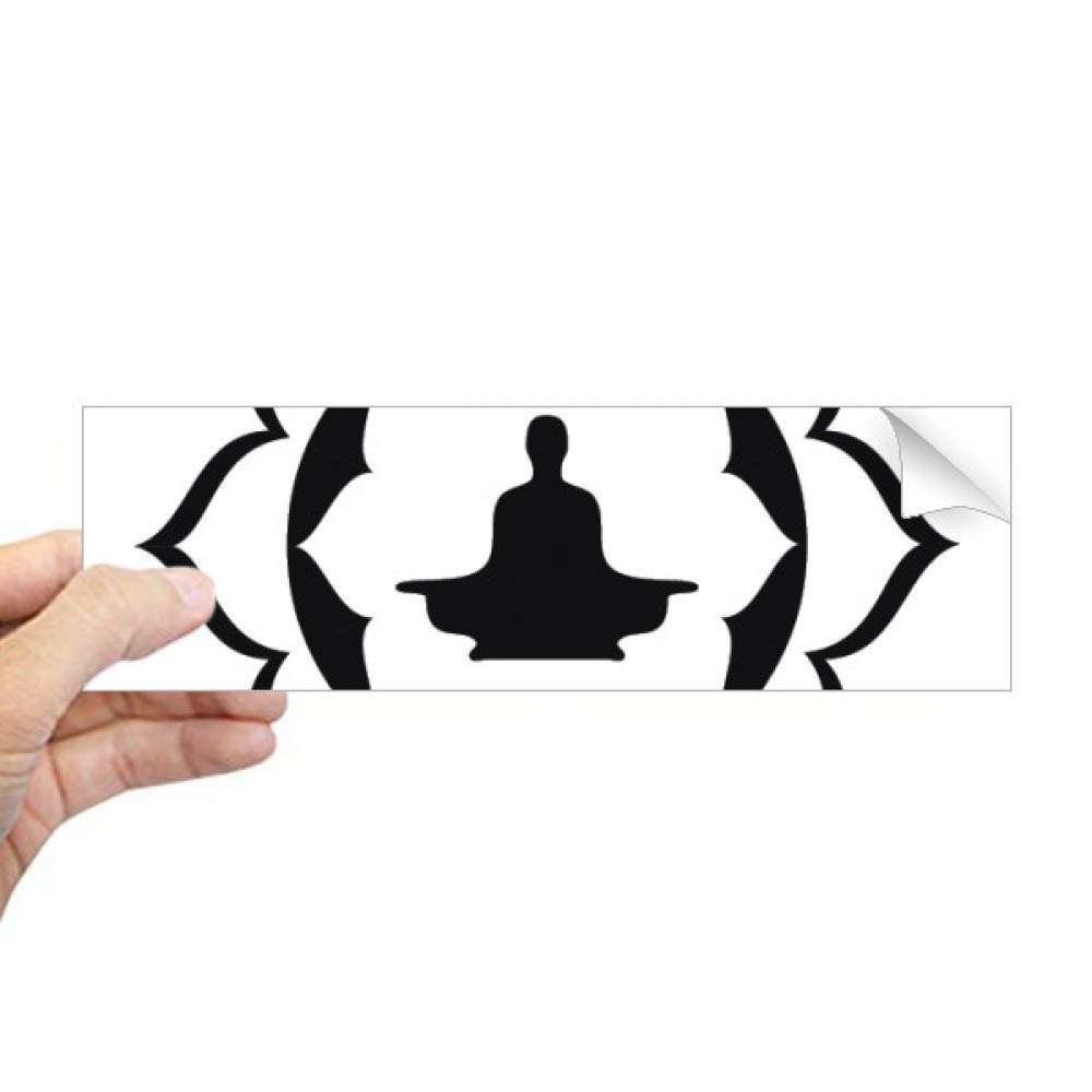 Sticker rectangulaire lotus bouddhiste autocollant de fenetre et vitrage zen