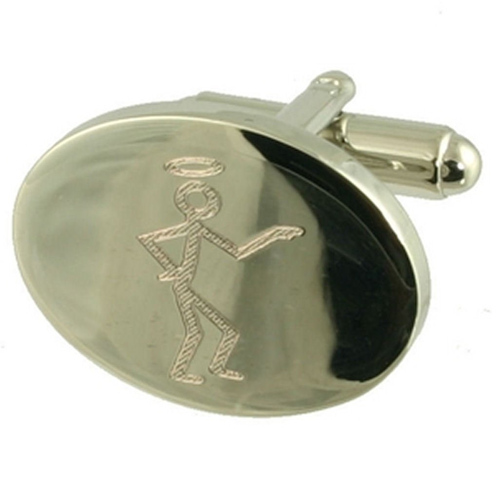 Select Gifts Cuff Links Saint Cufflinks~TV Movie Hero Engraved Personalised Box
