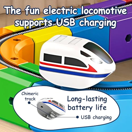 Cadeau créatif train électrique et circuit de construction enfant - 5