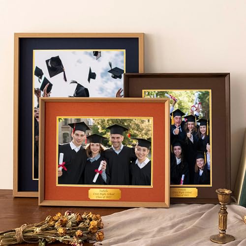 Image of Engraved Name Plates 2 inch x 4 inch Graduation Gifts Class of 2026 Custom Plaque Trophy Plates Engraved Name Plate Custom Engraved Plate Personalized Engraved Brass Plaque(Silver-1, 2x4 in)