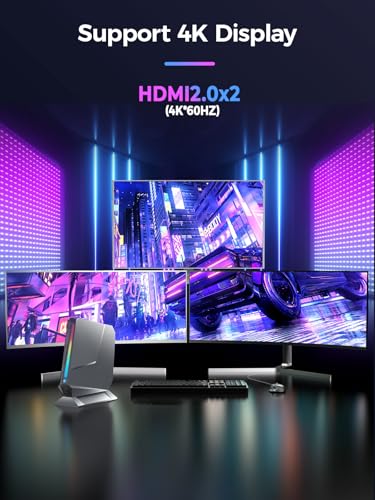 Image of TOPGRO T1-Pro Mini Gaming PC Core i9-13900HK /RTX4060 8G GDDR6, Gaming Computer 32GB RAM DDR5, 1TB PCIe4.0 SSD, Adjustable RGB Light, WiFi6E /BT5.3 /2.5G LAN 4K@60Hz Win11 Pro High-Performance Desktop PC