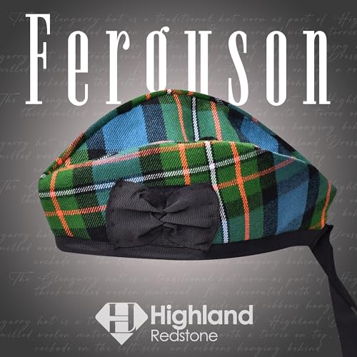 Image of Glengarry Cap-Traditional Scottish Hat, Acrylic Wool Tartan Glengarry hat, Kilts /Bagpipes Accessories