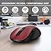 immagine 1Mouse Senza Fili, TedGem 2.4 Ghz Mouse Wireless Portatile, con Ricevitore Nano USB per Laptop, PC, Chromebook, Notebook, 6 Pulsanti, 3 Livelli di Regolazione DPI - Super Risparmio Energetico, Rosso