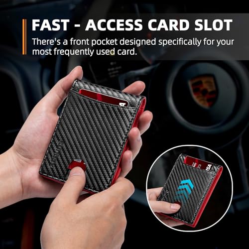 RUNBOX Wallet for Men RFID Blocking 11 Card Holder Minimalist Small Leather Bifold Men's Front Pocket Wallet Gift Box - Image 5