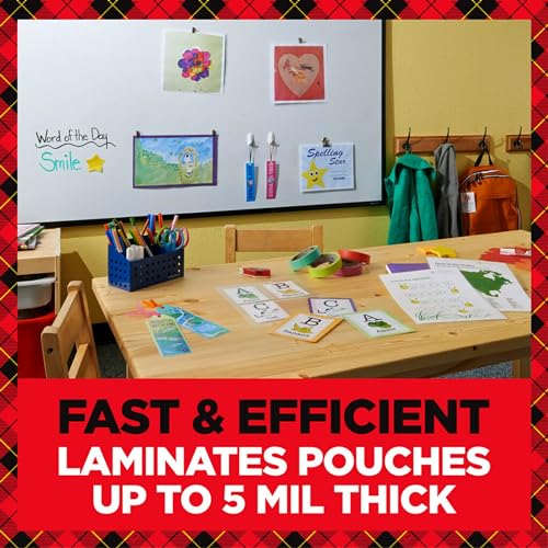 Image of Bundle of Scotch Thermal Laminator TL901X + Scotch Thermal Laminating Pouches, 100 Count, 5 mil, Fits Letter Sized Paper (8.9 in. x 11.4 in.)