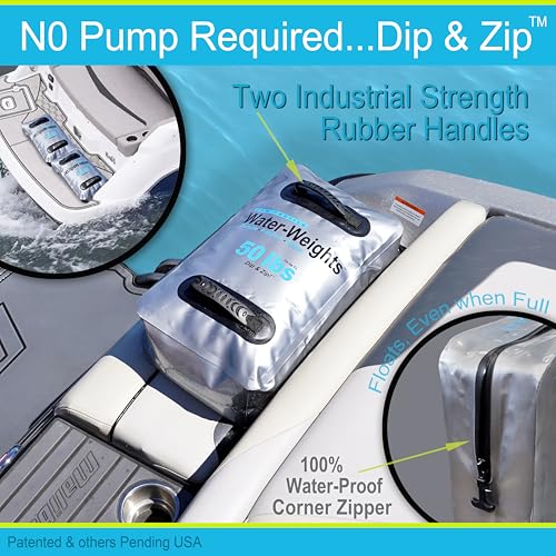 image for Tidal Wake Boat Ballast Bag - Portable and Pumpless - 50 lb - Wakesurf