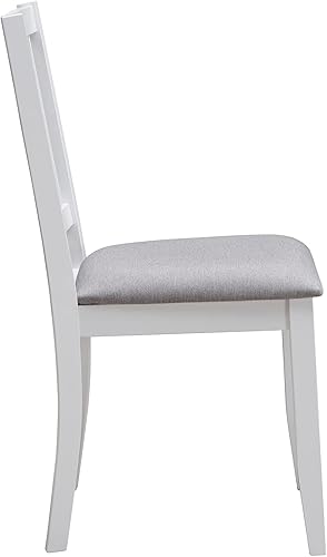 Miniatura 7 de DUHOME Juego de 2 sillas de comedor, sillas de cocina de madera de goma con respaldo, silla de comedor, sillas de tela sin brazos para sala de