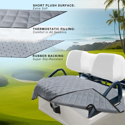 image for YOKYHOM Golf Cart Seat Covers, Golf Cart Seat Towel Blanket, Short Plu