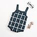Newborn Baby Boys Girls Knitted Plaid Romper Strap Sleeveless Jumpsuit Bodysuit (66/Fit 6 Months, Dark Green)