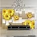 Produktbild Lovemq Gelbe Chrysantheme Blume Papel Wandbild 8D Wandbild Tapete Für Wohnzimmer Tv Sofa Hintergrund 8D Fototapeten Wandpapier-290X230Cm