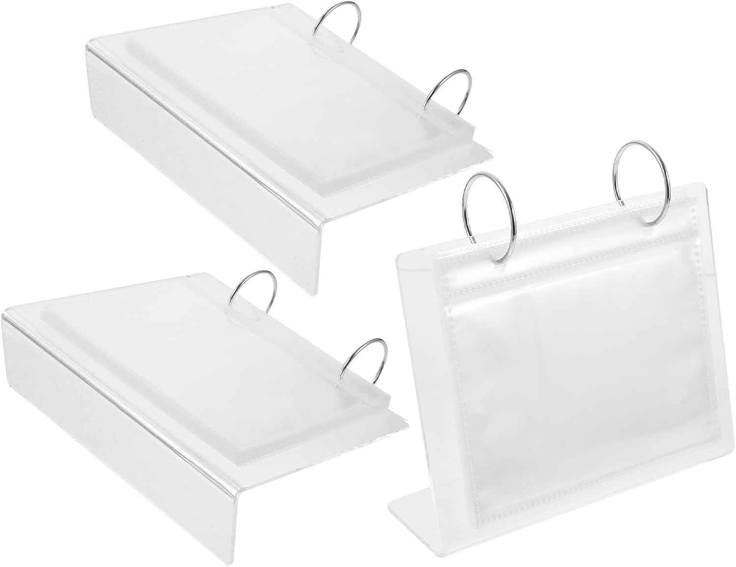 3pcs Acrylic Flip Photo Album Stand for Desktop Office Home