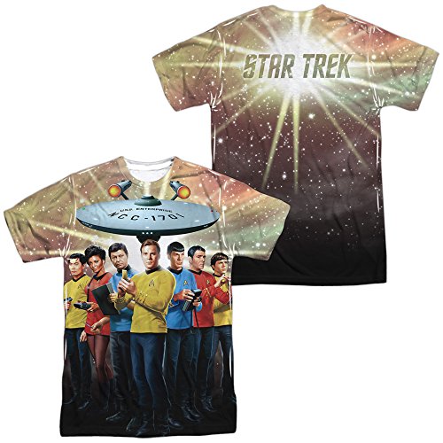 Image of Star Trek - Mens Original Crew (Front/Back Print) T-Shirt, Medium, Sublimate White