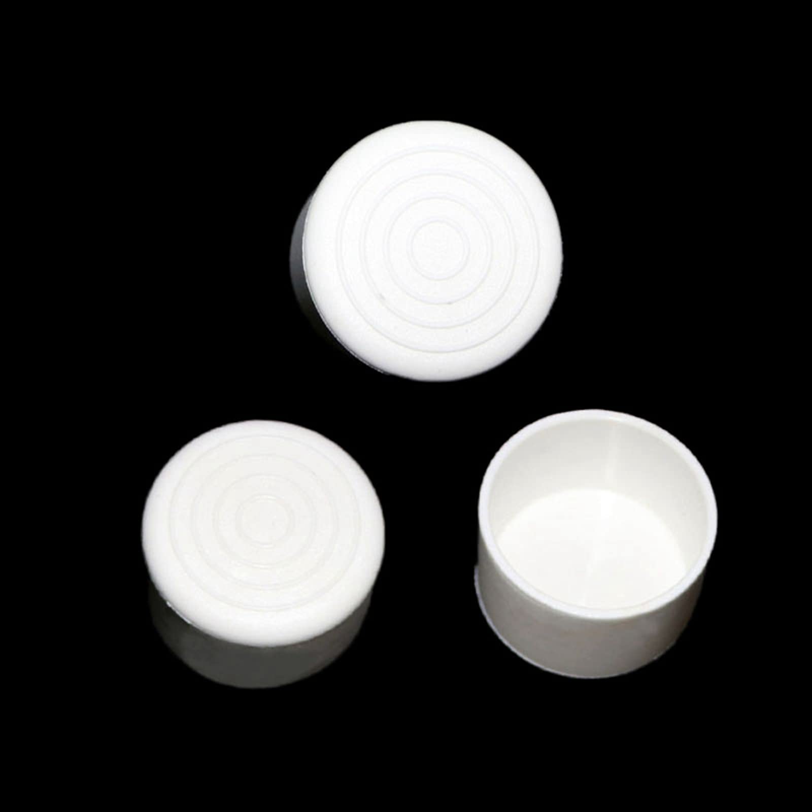 Copertura per tubo in gomma, foro per spina, 10 pezzi/set, gambe rotonde bianche, tappi estremi, tappo in PVC, 10 mm ~ 50 mm a scelta (12 mm)