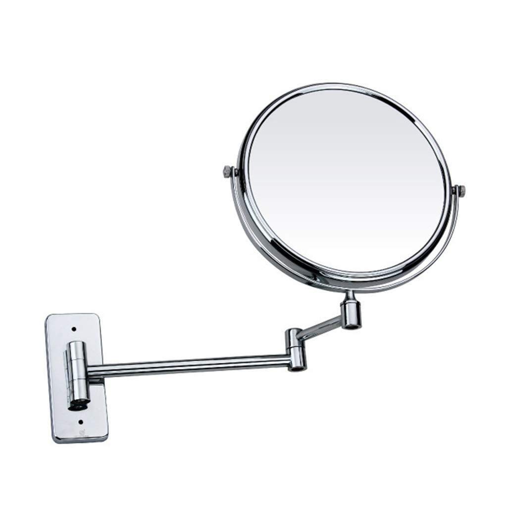 Miroir de maquillage mural pliable 8 pouces avec double face grossissant 3X et rotation 360°