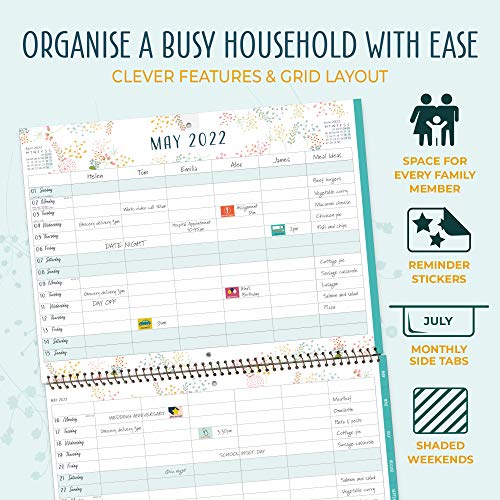 (in English) Boxclever Press ‘Family Home Planner’ 2021 2022 Calendar. Family Calendar 2021 2022 with 6 Columns… - Image 5