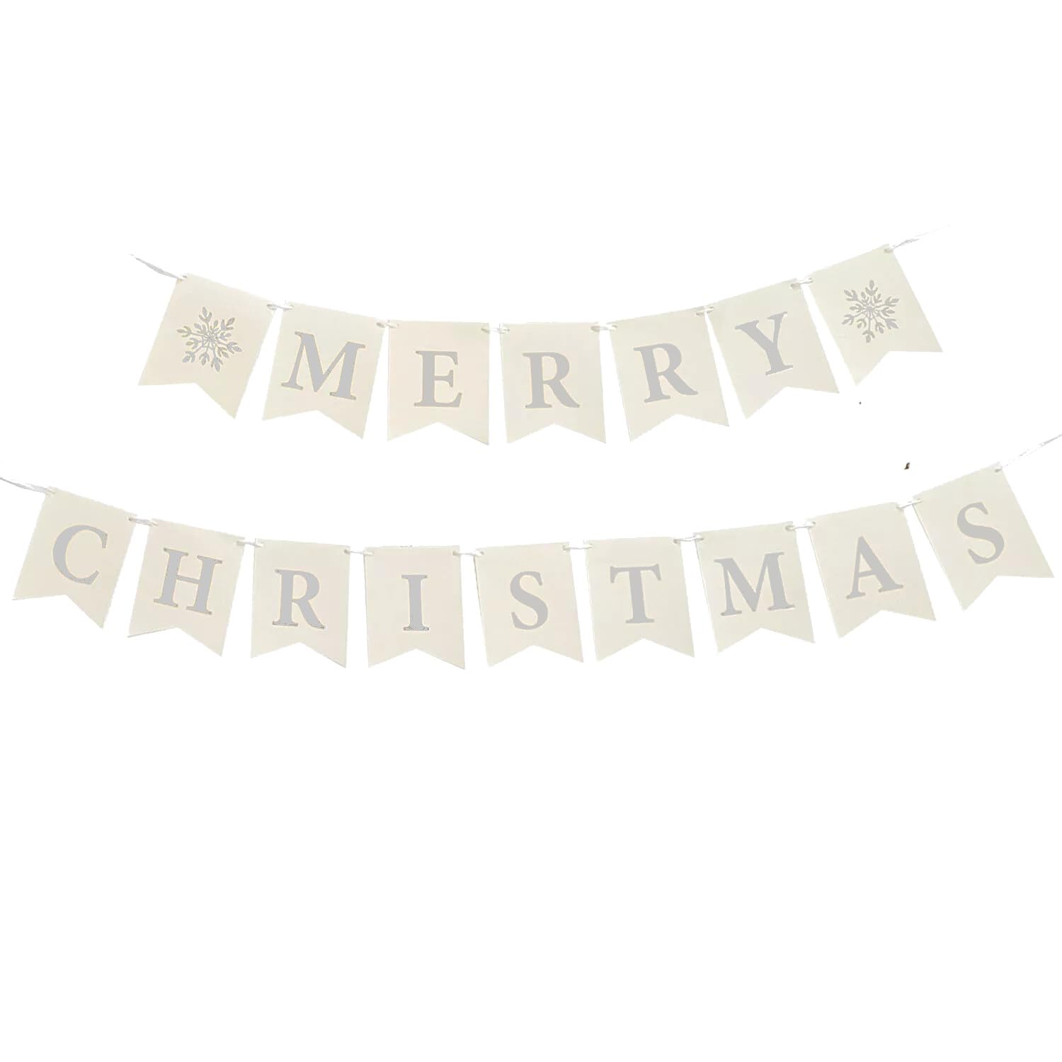 Striscione Buon Natale: 15 Pezzi Con Lettere E Festone, Lungo 2.8 M, Decorazione Per Interno Ed Esterno Casa E Albero