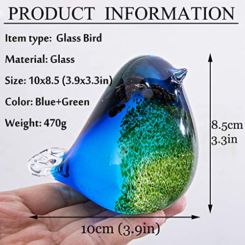 Verre soufflé QFkris figurine décorative idée cadeau Noël - 3