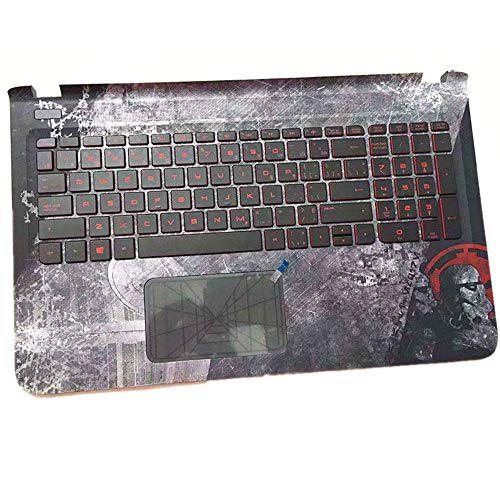 �ėp �L�[�{�[�h�̉��Ƀn�E�W���O & �m�[�g�u�b�N�L�[�{�[ & �^�b�`�p�b�h �ɓK������ For HP 15-AN 15-an000 15-an000 (Touch) 15-AN097NR 15-an005TX �u���b�N 836099-001