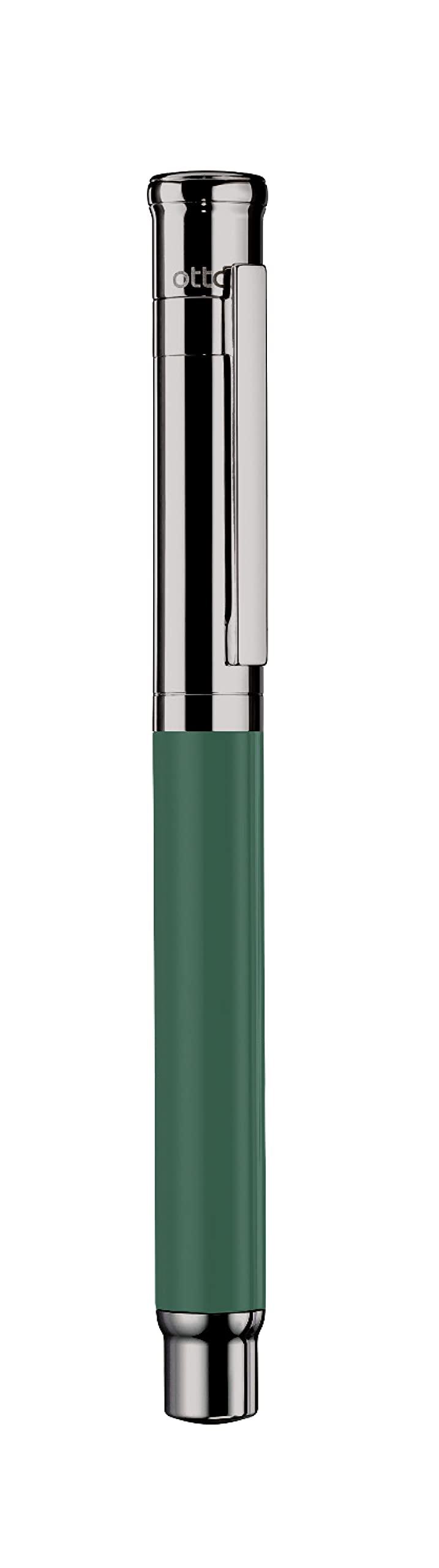 Otto Hutt design 04 Füllfederhalter 068-18826 – Füller mit hochwertiger Beschichtung und glänzender Oberfläche in der Farbe Salbeigrün – Federstärke B