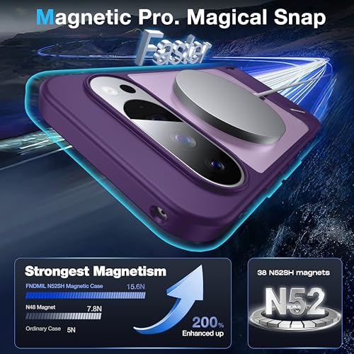 Image of for Google Pixel 10 Pro XL Case with MagSafe[Invisible Kickstand] [Charge While Standing] [Military Shockproof]Translucent Matte Soft Silicone Bumper for Pixel 10 Pro XL Phone Case Slim, Purple