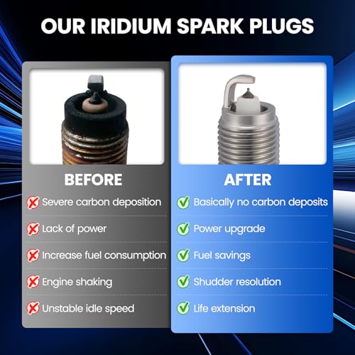 Image of 5018 Iridium Spark Plugs 4 Pack - for Chrysler for Dodge for Fiat for Hyundai for INFINITI, 2.0L 2.5L 4.0L L4 V6 Engine - Replaces LFR5AGP Spark Plug