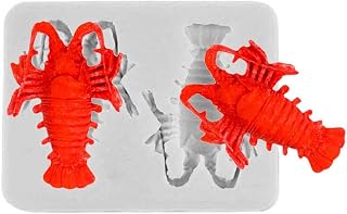 Lobster Silicone Fondant Mold - Crayfish Chocolate Candy Gum Paste Cake Sugar Craft Decorating Tools Polymer Clay Wax Melt Resin Mold