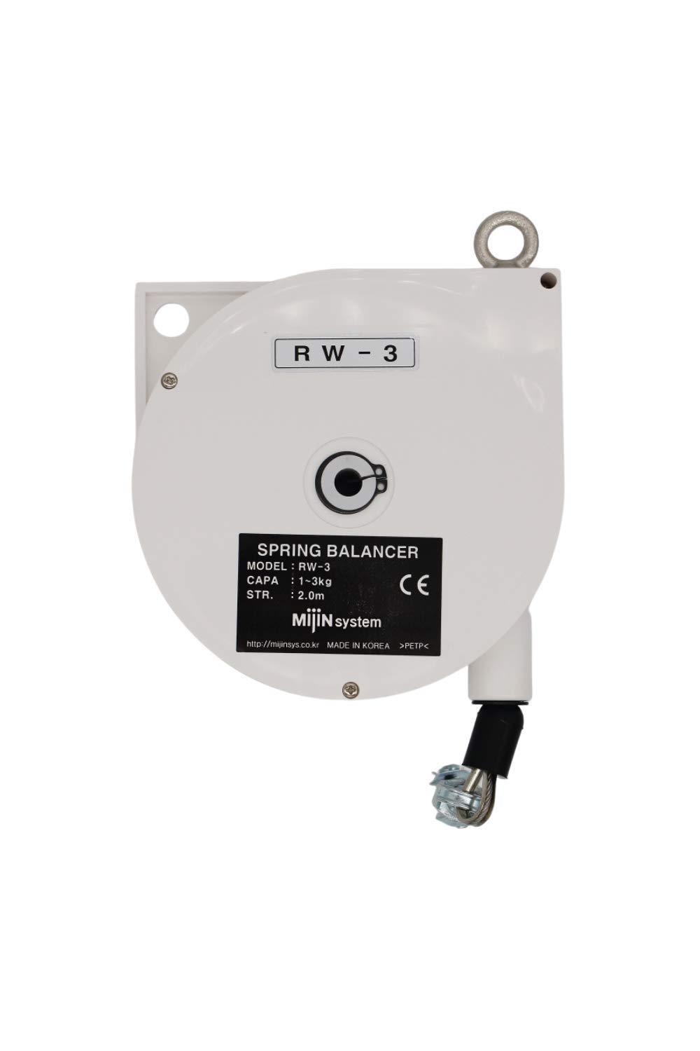 MijinTigon RW-3 Retractable Spring/Tool Balancer with Steel Cable, (Load Capacity: 1-3 kg/2.2-6.6 lbs)