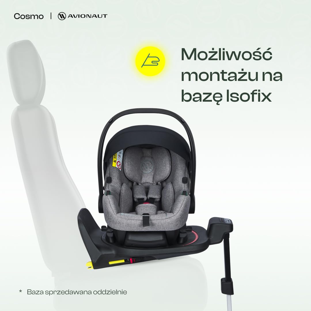 Fotelik Avionaut Cosmo Smart i-size (0-13 kg, 40-87 cm) lekki BESTSELLER