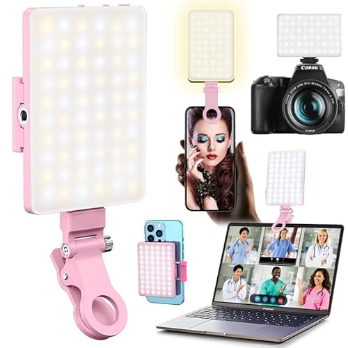 60 LED Portable Selfie Light Video Conference Lighting with Clip
