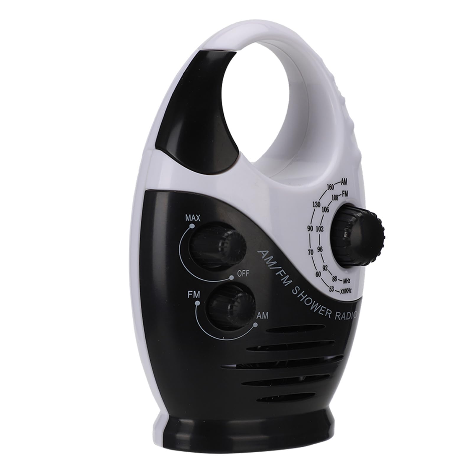SYH&AQYE Radio de Douche étanche, Volume Réglable, Haut Parleur AM FM avec Poignée Supérieure, Haut parleurs de Douche de Salle de Bain, Radio sans Fil pour Salle de Bain, Kayak, Plage, Cadeaux