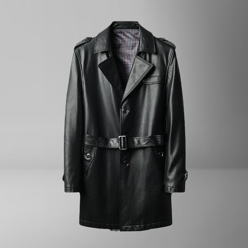 Gabardina para hombre cálida de longitud media que elimina el frío corporal 5