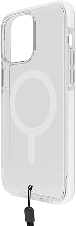 BodyGuardz Ace Pro for iPhone 15 Pro Max Case, Heavy Duty Shockproof Cover with 18FT Military Grade Drop Tested, Compatible with MagSafe, Wireless Charging, Responsive Buttons - Clear/White