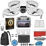 DJI Flip Fly More Combo With RC 2 Screen Remote Controller, Drone With 4K UHD Camera for Adults, 3 Batteries Bundle with 128 gb SD Card Strobe Lights with 2 Year Extended Warranty and More