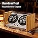 Watch Winder Smith Real Bamboo 4 Watch Winders for Automatic Watches, Precision Engineered Quiet 4 Modes Rotation and Dual Power Flexibility​ AC/DC