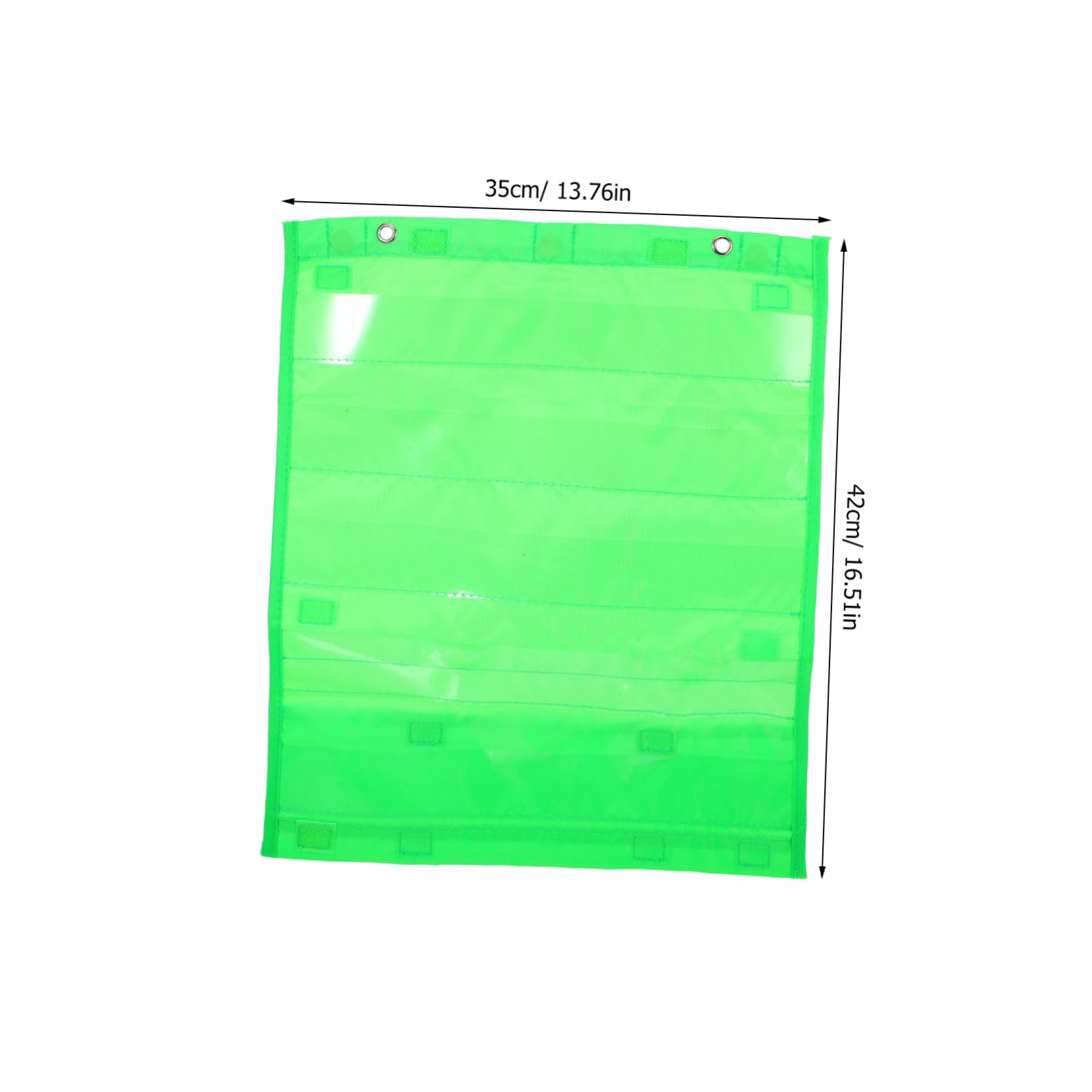 OFFSCH Wall Mounted Pocket Chart Organizer for Classroom Jobs Transparent Hanging Storage Bag for Cards and Documents Easy Installation for Office and Family Weekly Planning