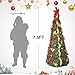 FAMIROSA 7.5FT Pop-Up Christmas Tree with 200 Warm White UL Lights – Pre-Decorated with Red & Gold Ornaments, Flowers, Ribbons & Bows – Easy Assembly, Space-Saving Collapsible Holiday Tree