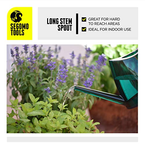 Segomo Tools 40 Ounce, 1.2 Liter, 1/3 Gallon Small Green Indoor Long Spout House Watering Can - WC40 - Thumbnail 4