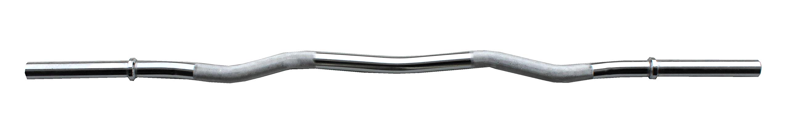 Lisaro SZ Hantel Curlstange 120cm mit Federverschlüssen | Standardnorm gerändelt und verchromt | Scheibenaufnahme Ø 30 mm | Hantel Curl Stange Hantelstange