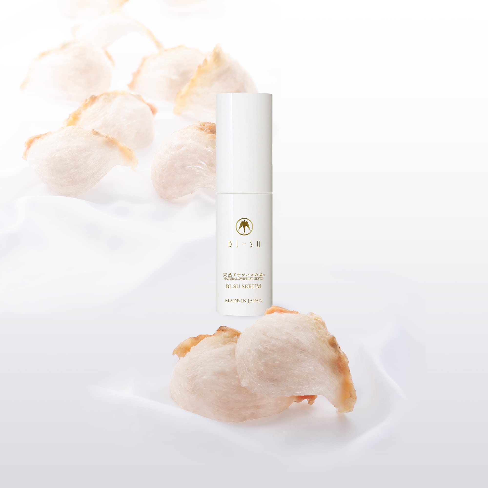 BI-SUSerum | Hydrating Serum with Natural Swiftlet Nests Extract, Collagen, Hyaluronic Acid, EGF, Anti-aging Japanese Skincare, Improves Dryness, Fine Lines, Elasticity, No Oiliness, 1 fl.oz, 30ml