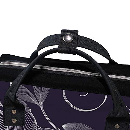 Sac à dos fleurs de lys multifonction à grande capacité ergonomique - 2