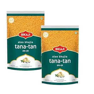 Tana Tan (Aloo Bhujia) 1000g and Tana-Tan (Aloo Bhujia) 200g Combo of 1200g (42.33Oz) – Authentic Indian Snacks Family Pack | Crunchy Namkeen, Party Mix, Bar Snacks & Tea-Time Treats