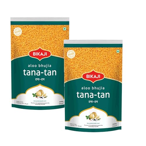 Tana Tan (Aloo Bhujia) 1000g and Tana-Tan (Aloo Bhujia) 200g Combo of 1200g (42.33Oz) – Authentic Indian Snacks Family Pack | Crunchy Namkeen, Party Mix, Bar Snacks & Tea-Time Treats